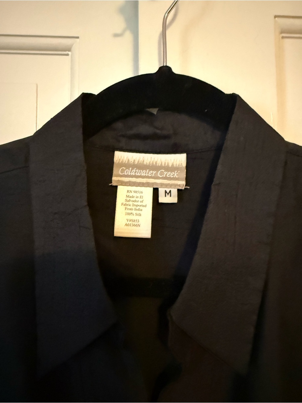Coldwater Creek Black silk shangtung Blazer / Blouse - Picture 2 of 5